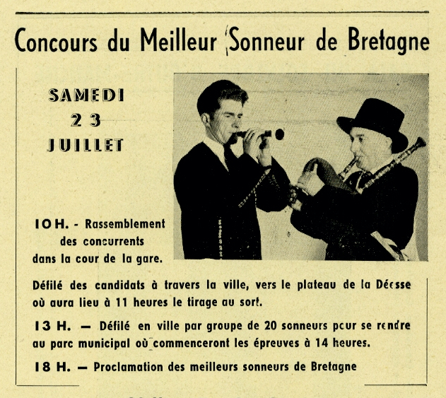 Page du programme des fêtes de Cornouaille, Quimper, 1949 (FRAN_0062_0370)