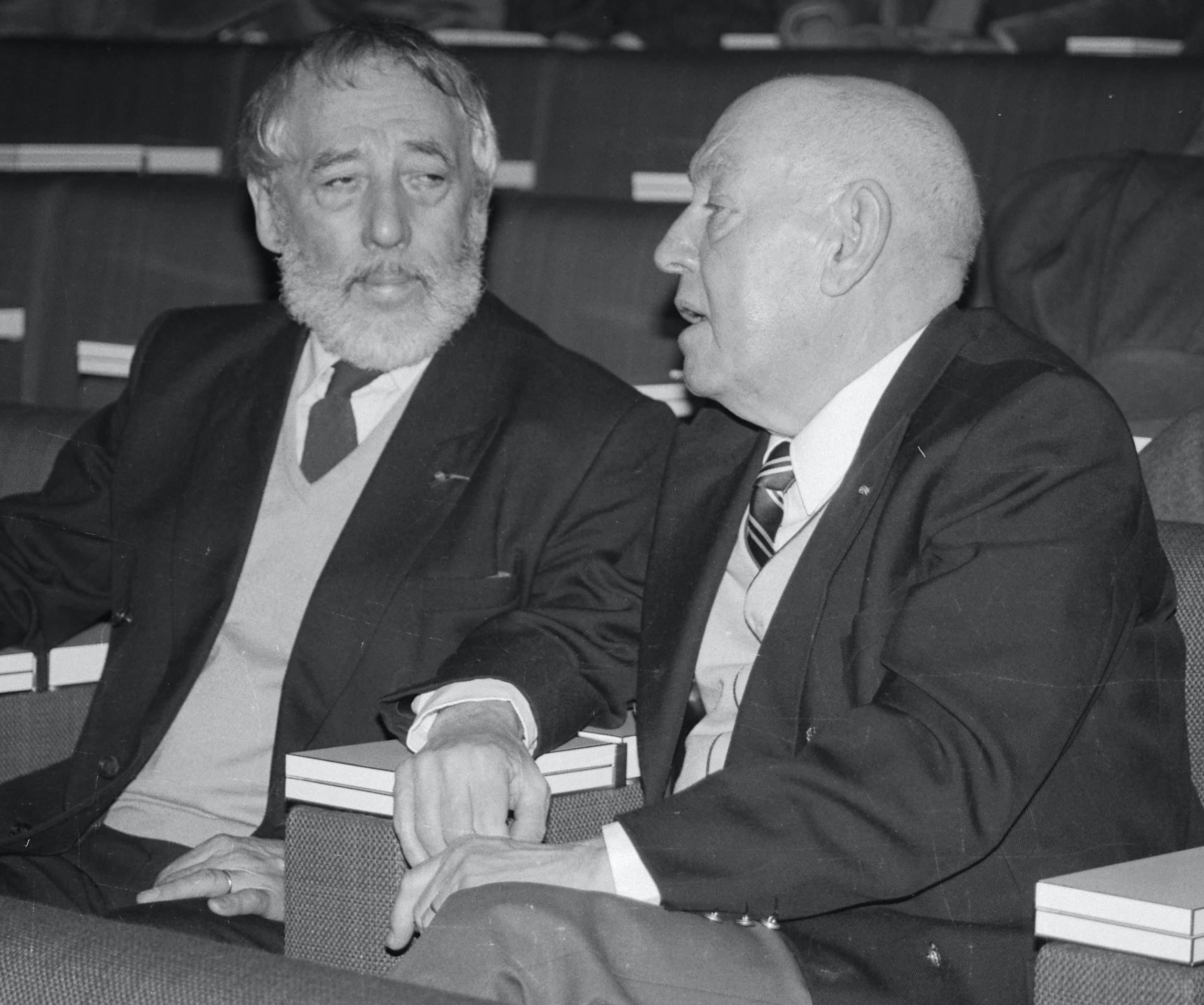 Pierre Soulier (de profil) et Dan Laillier (collaborateur du musée, voir l'enquête de Quimper, 1949)
